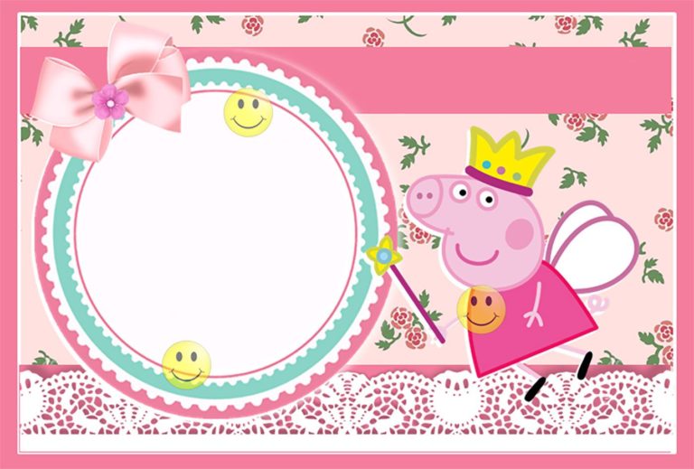 Adorable Peppa Pig Free Template - Free Invitation Templates