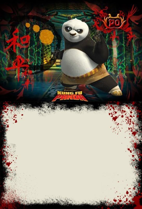 A Hello To Creative Kung Fu Panda Invitations Free Invitation Templates