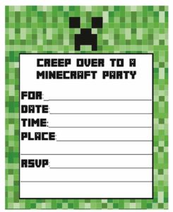 Party at Ease with Minecraft Invitations - Free Invitation Templates