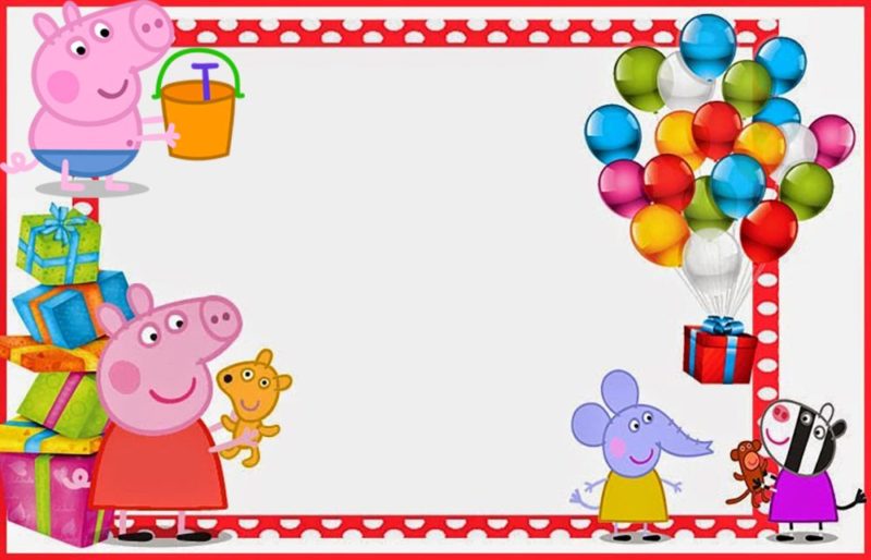 Peppa Pig Invitations Free Template