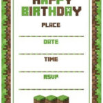 Minecraft Birthday Invitation Template