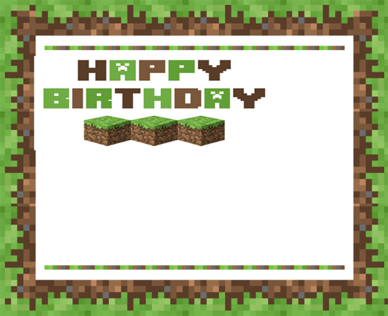 Party at Ease with Minecraft Invitations - Free Invitation Templates