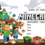 Minecraft Printable Invitation Card