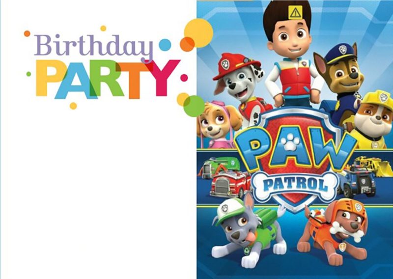 Paw Patrol Birthday Printable