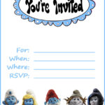 Smurfs Invitation