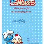 smurfs invitaton template