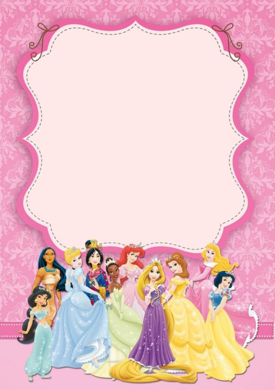 Disney Princesses Birthday Invitation Template - Free Invitation Templates