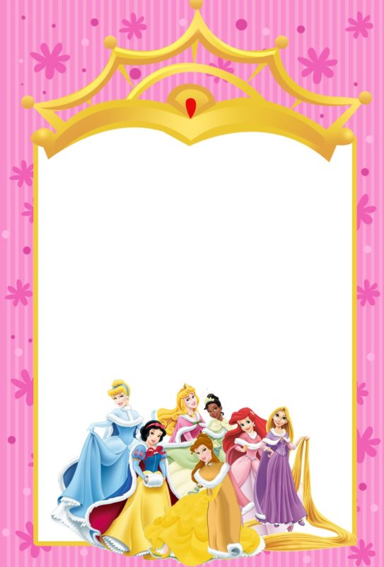 Free Templates for Princess Party Invitation Cards