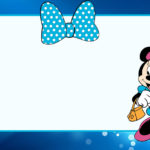 Minnie Mouse Invitation Card Blue