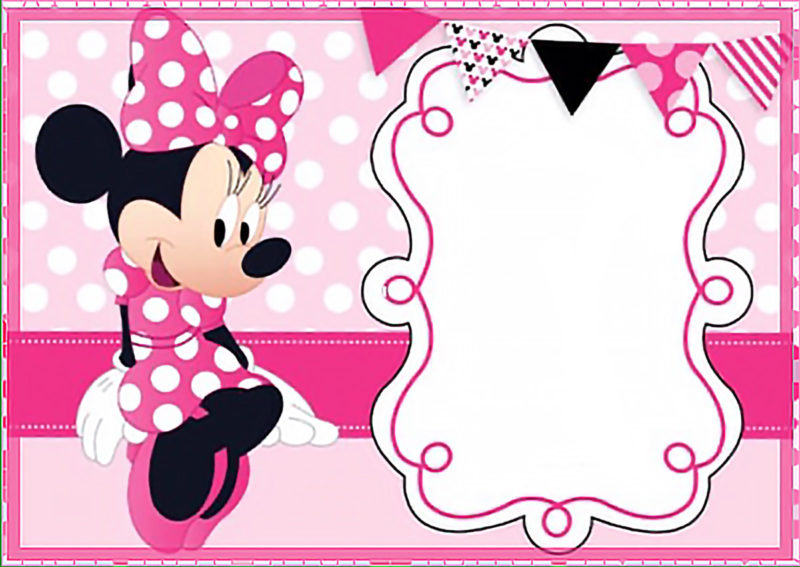 Printable Minnie Mouse Birthday Party Invitation Template