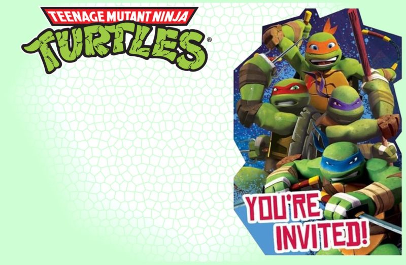 Ninja Turtles Invitation Template Free 3