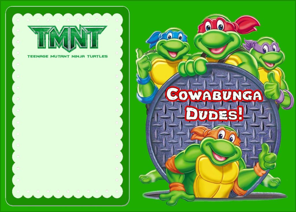 Teenage Mutant Ninja Turtles Another Great Idea For A Birthday Party Invitations Free