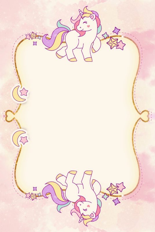 Unicorn Invitation Template Dgtally