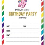Free Printable Unicorn Birthday Party Invitation