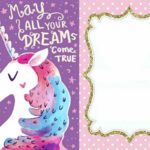 Free Printable Unicorn Invitation Card