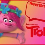 Trolls Birthday Invitation for Girls