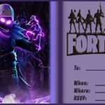 Blank Fortnite Invitation Card
